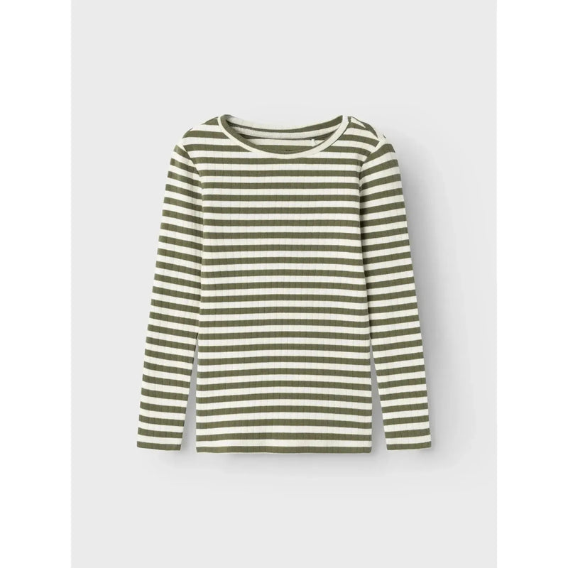 Name it Bluse SURAJA NOOS - Lichen Green Stripes-Bluser-Name it-Ollifant.dk