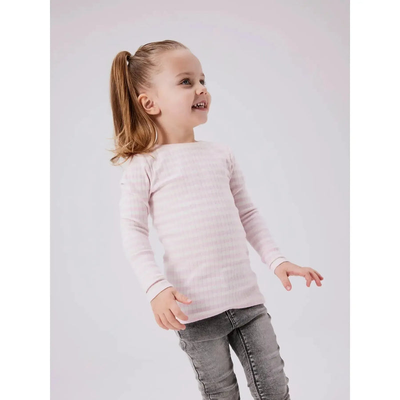 Name it Bluse SURAJA - Parfait Pink Stripes-Bluser-Name it-Ollifant.dk