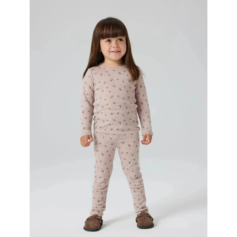 Name it bluse WANG ULD NOOS - Grey Small Flowers-Bluser-Name it-Ollifant.dk