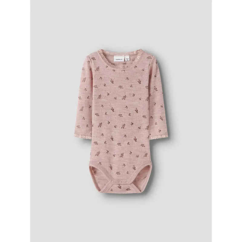 Name it Body WANG ULD NOOS - Grey Small Flowers-body-Name it-Ollifant.dk