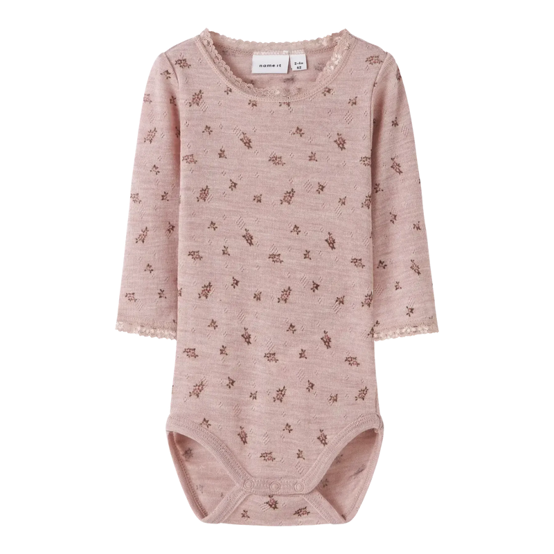 Name it Body WANG ULD NOOS - Grey Small Flowers-body-Name it-Ollifant.dk