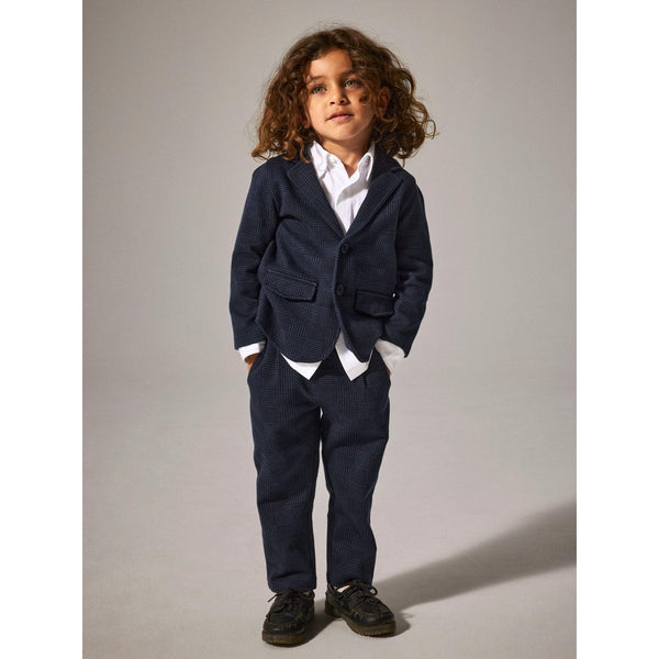 Name it bukser ROBINO - Navy Blazer/Check-bukser-Name it-Ollifant.dk