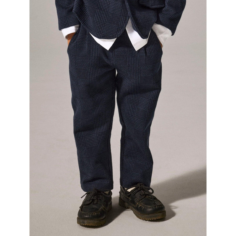 Name it bukser ROBINO - Navy Blazer/Check-bukser-Name it-Ollifant.dk