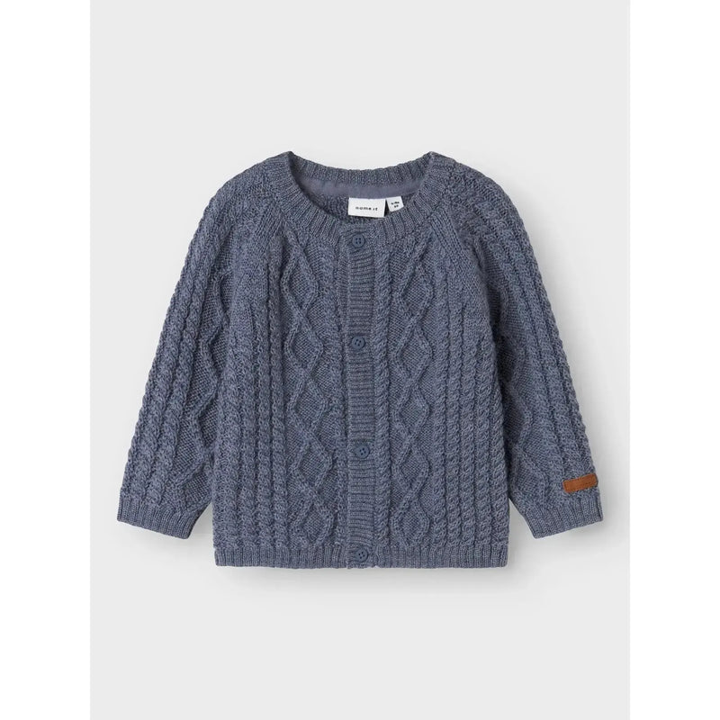 Name it Cardigan WRILLA ULD - Folkstone Grey-Cardigan-Name it-Ollifant.dk