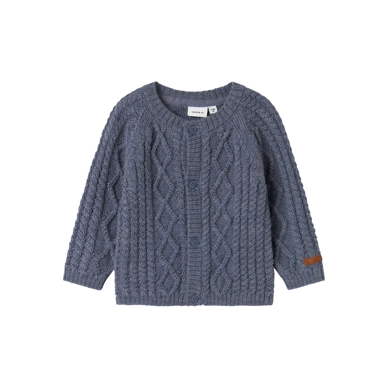 Name it Cardigan WRILLA ULD - Folkstone Grey-Cardigan-Name it-Ollifant.dk