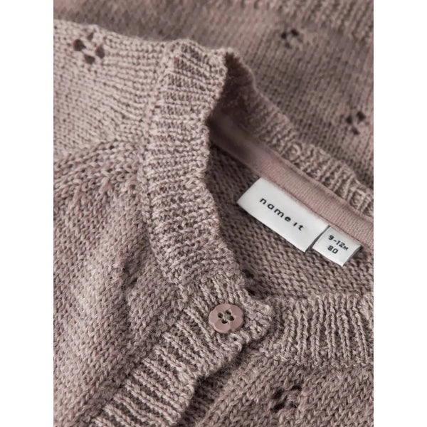 Name it Cardigan WRILLA ULD - Shadow Grey-Cardigan-Name it-Ollifant.dk