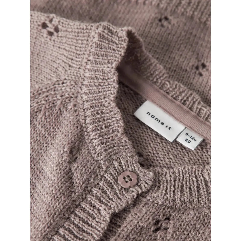 Name it Cardigan WRILLA ULD - Shadow Grey-Cardigan-Name it-Ollifant.dk