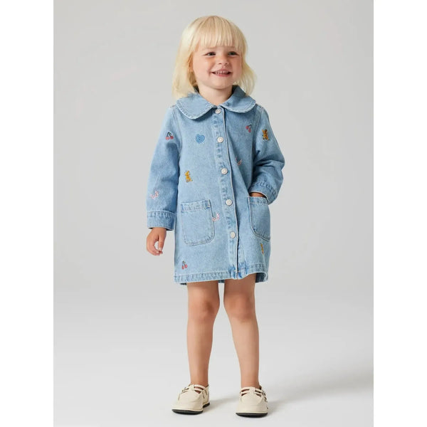 Name it Denim Kjole LILI - Light Blue Denim-Name it-Ollifant.dk