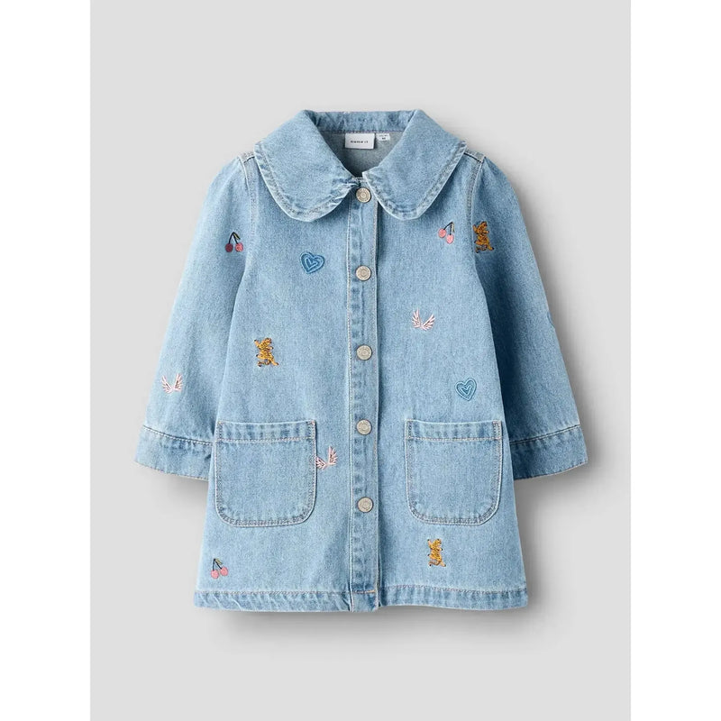 Name it Denim Kjole LILI - Light Blue Denim-Name it-Ollifant.dk