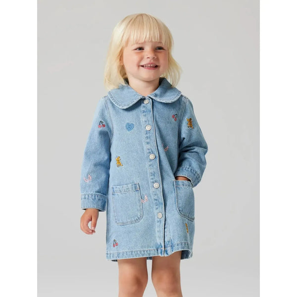 Name it Denim Kjole LILI - Light Blue Denim-Name it-Ollifant.dk