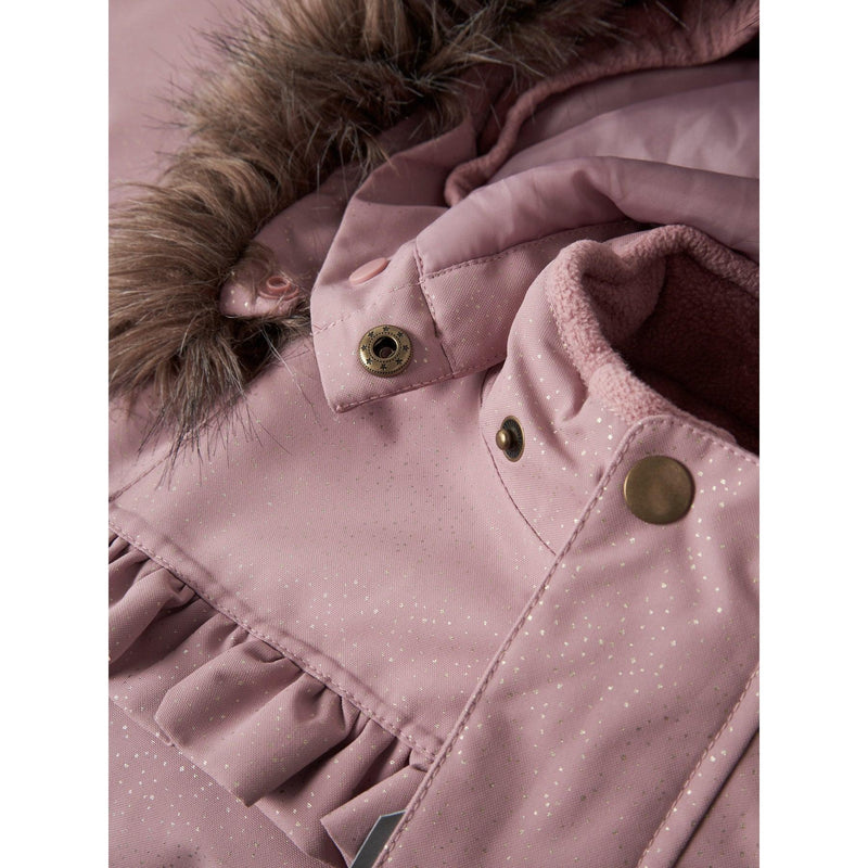 Name it Flyverdragt SNOW10 - Woodrose glitter-Flyverdragt-Name it-Ollifant.dk