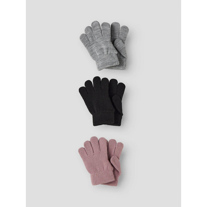 Name it Handsker 6pak Magic - Grey Woodrose-Handsker og vanter-Name it-Ollifant.dk