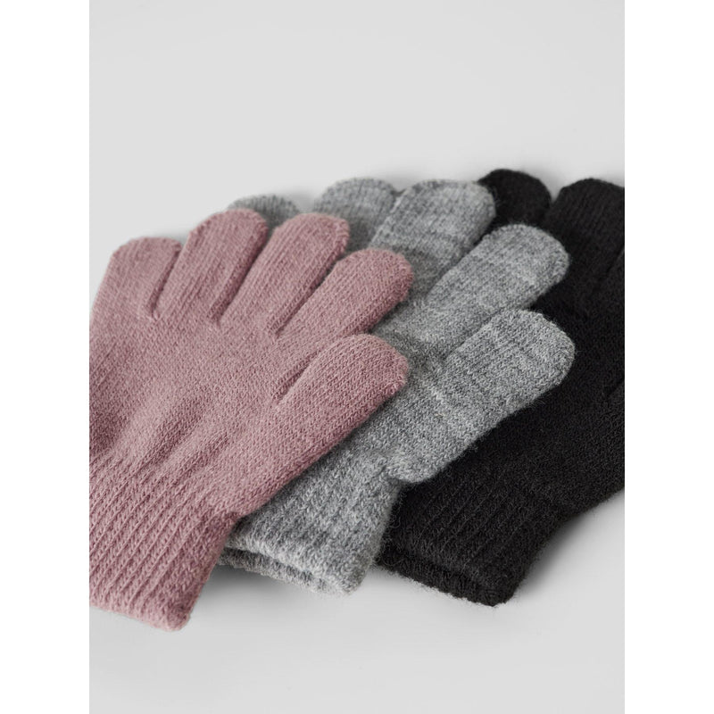 Name it Handsker 6pak Magic - Grey Woodrose-Handsker og vanter-Name it-Ollifant.dk