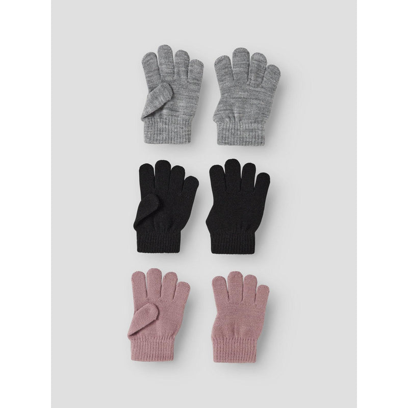 Name it Handsker 6pak Magic - Grey Woodrose-Handsker og vanter-Name it-Ollifant.dk