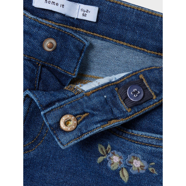 Name it Jeans BELLA MOM - Flower EMB-Bukser-Name it-Ollifant.dk