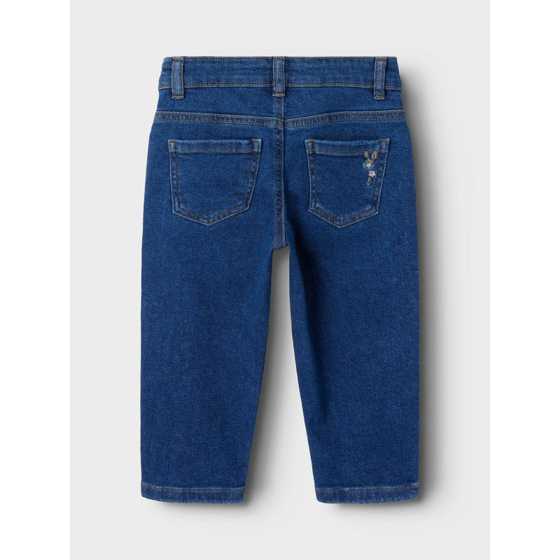 Name it Jeans BELLA MOM - Flower EMB-Bukser-Name it-Ollifant.dk