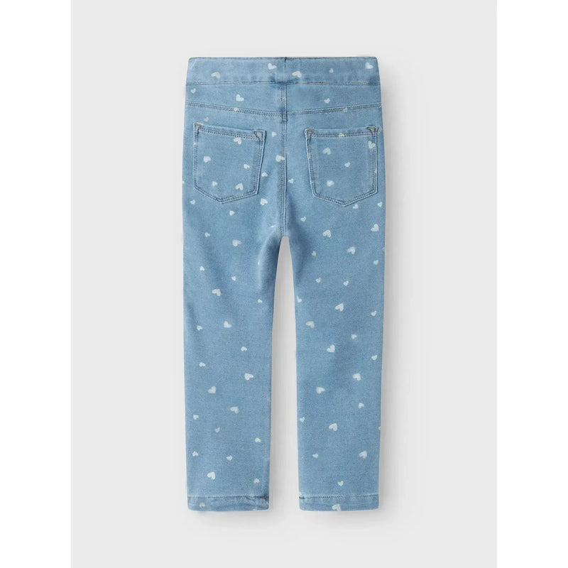 Name it Jeans Leggings SALLI - Medium blue denim HEARTS-Leggings-Name it-Ollifant.dk
