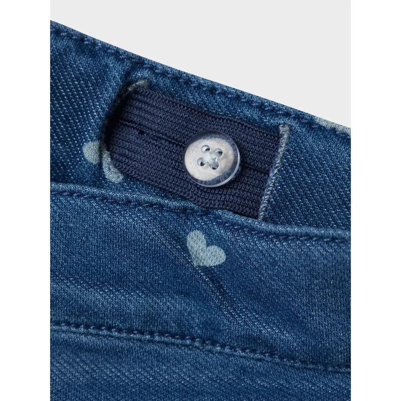 Name it Jeans Leggings SALLI - Medium blue denim HEARTS-Leggings-Name it-Ollifant.dk