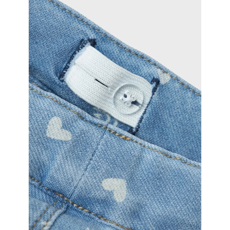 Name it Jeans Leggings SALLI - Medium blue denim HEARTS-Leggings-Name it-Ollifant.dk