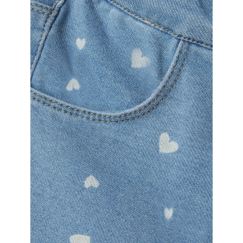 Name it Jeans Leggings SALLI - Medium blue denim HEARTS-Leggings-Name it-Ollifant.dk