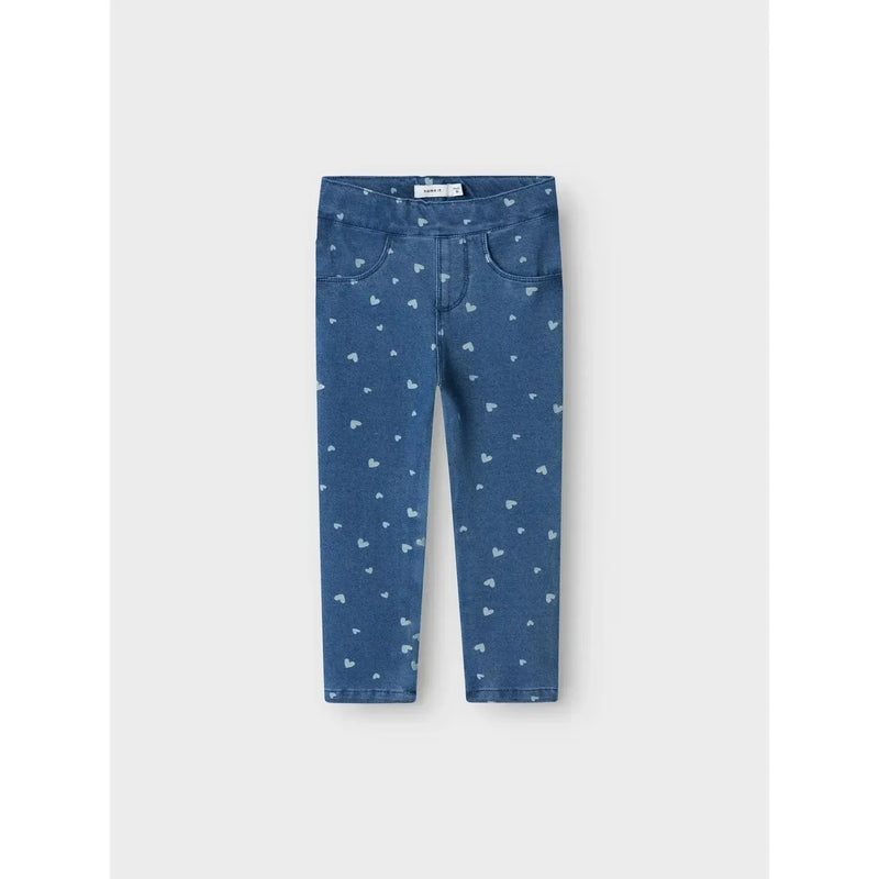 Name it Jeans Leggings SALLI - Medium blue denim HEARTS-Leggings-Name it-Ollifant.dk