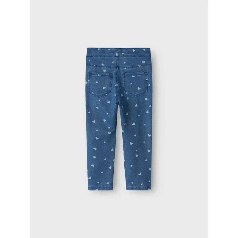 Name it Jeans Leggings SALLI - Medium blue denim HEARTS-Leggings-Name it-Ollifant.dk