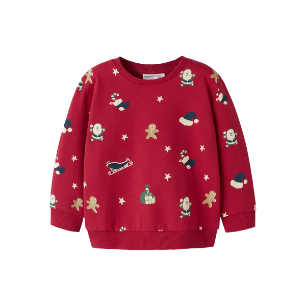 Name it Julebluse ROHOM - Jester Red-Trøje-Name it-Ollifant.dk