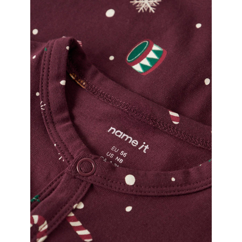 Name it julenatdragt VISMAS - Burgundy-Nattøj-Name it-Ollifant.dk