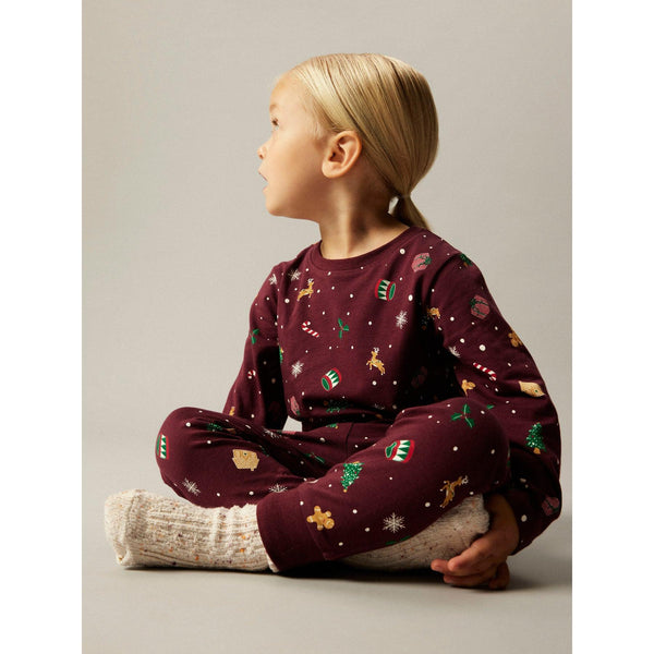 Name it Julenattøj VIASMAS - MINI - Burgundy - FORUDBESTILLING-Nattøj-Name it-Ollifant.dk