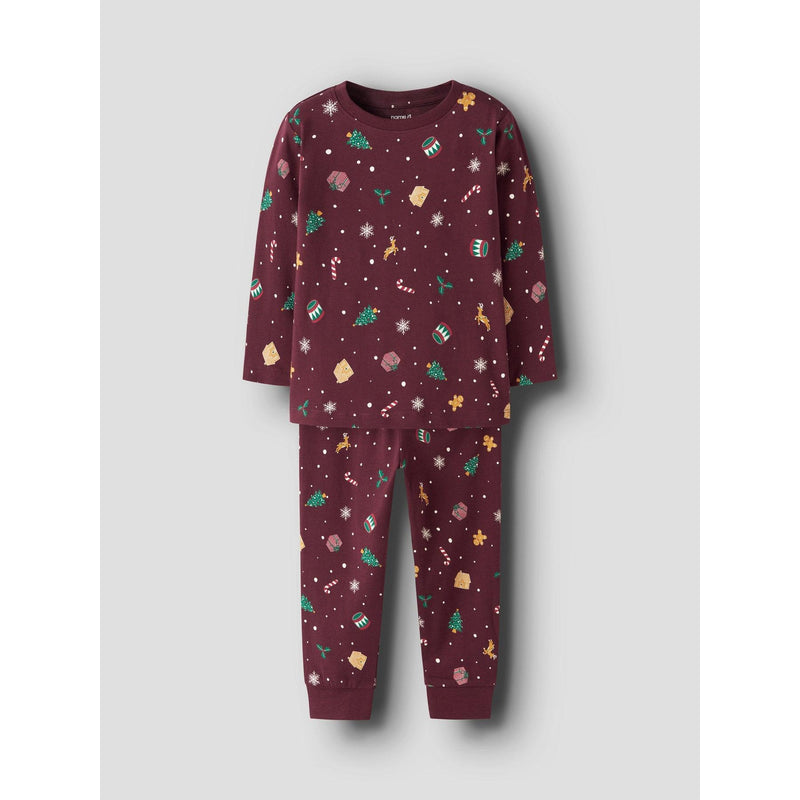 Name it Julenattøj VIASMAS - MINI - Burgundy - FORUDBESTILLING-Nattøj-Name it-Ollifant.dk