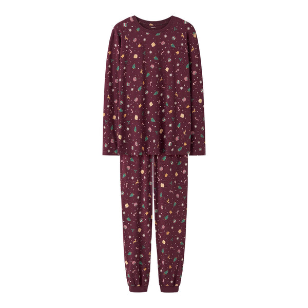 Name it Julenattøj VISMAS - Burgundy - VOKSEN - FORUDBESTILLING-Nattøj-Name it-Ollifant.dk