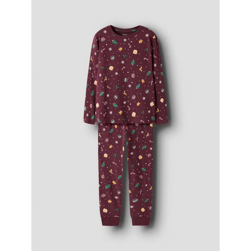 Name it Julenattøj VISMAS - KIDS - Burgundy-Nattøj-Name it-Ollifant.dk