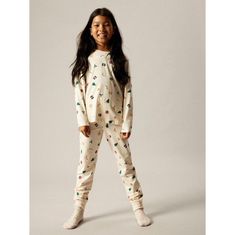 Name it Julenattøj VISMAS - KIDS - Whitecap Gray_Xmas-Nattøj-Name it-Ollifant.dk
