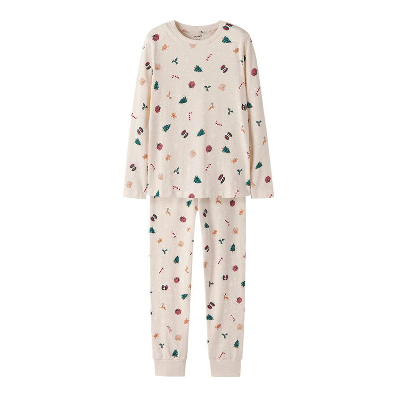 Name it Julenattøj VISMAS - KIDS - Whitecap Gray_Xmas-Nattøj-Name it-Ollifant.dk