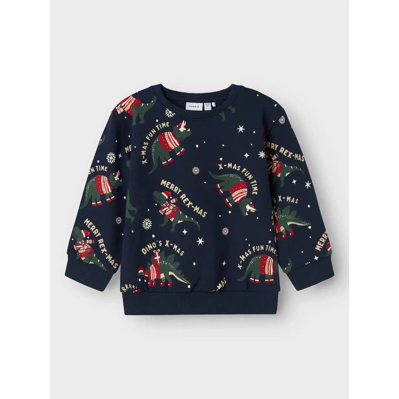 Name it Juletrøje ROKA - Navy Blazer - FORUDBESTILLING-Trøje-Name it-Ollifant.dk