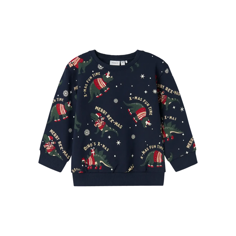 Name it Juletrøje ROKA - Navy Blazer - FORUDBESTILLING-Trøje-Name it-Ollifant.dk