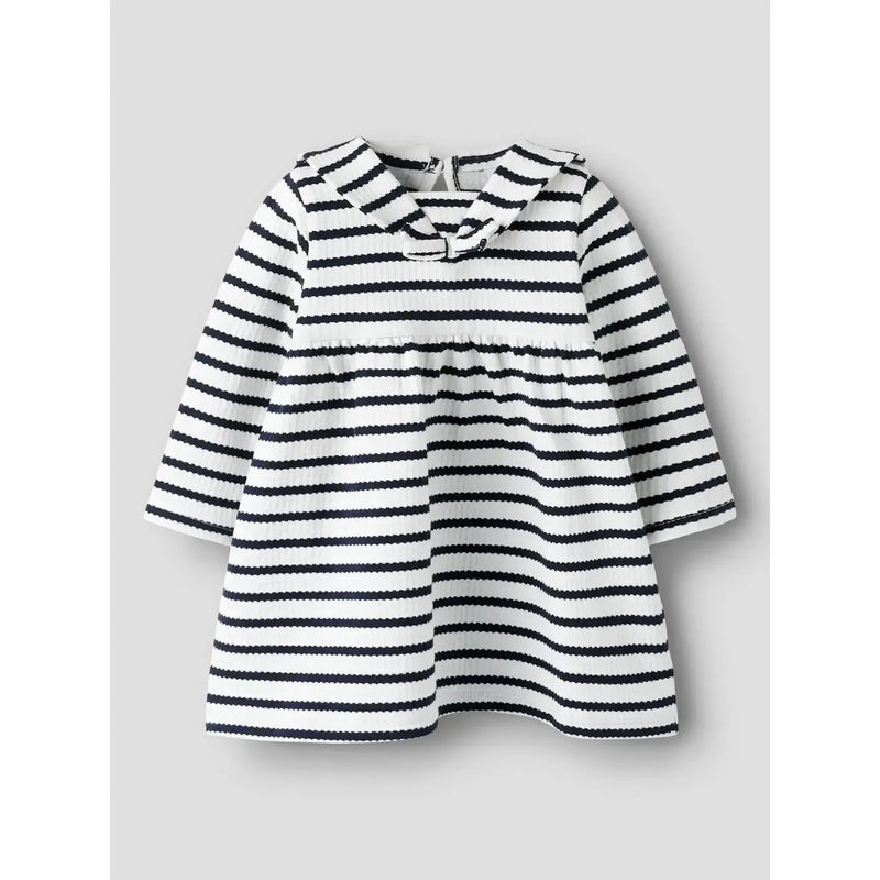 Name it kjole KATTIE - Cloud Dancer Sky Captain-Kjole-Name it-Ollifant.dk