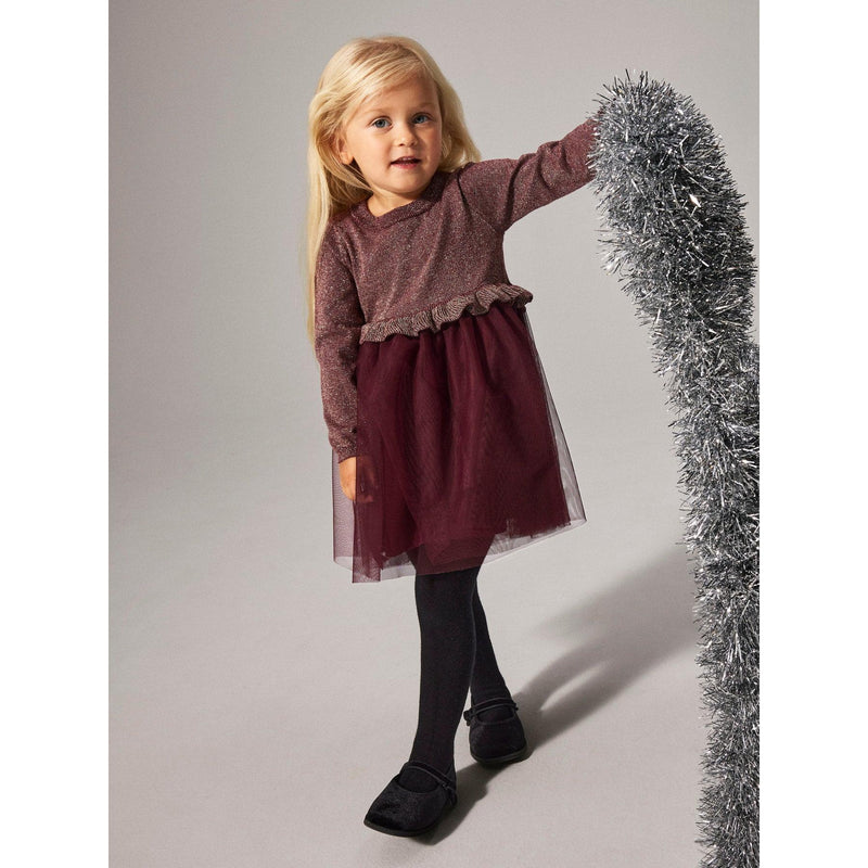 Name it Kjole REFRAJA - Burgundy-kjole-Name it-Ollifant.dk