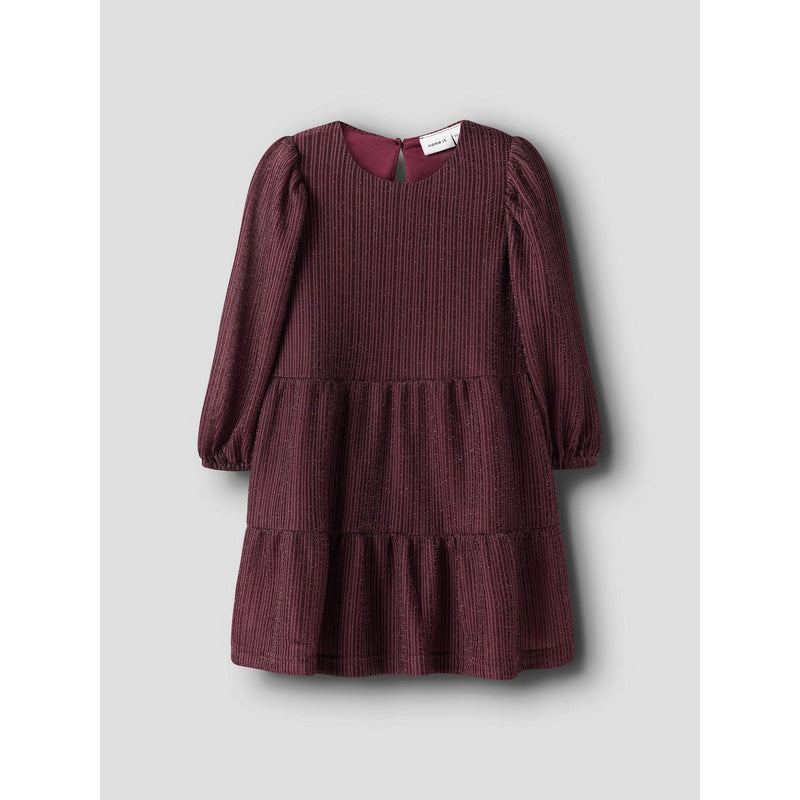 Name it Kjole RISILK - Burgundy-Kjole-Name it-Ollifant.dk