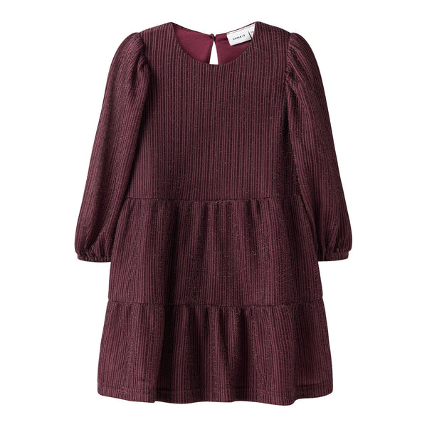 Name it Kjole RISILK - Burgundy-Kjole-Name it-Ollifant.dk
