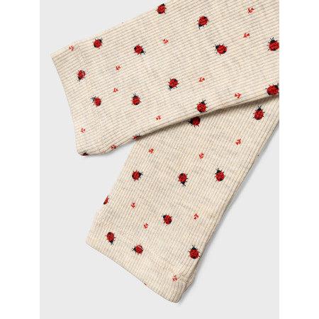 Name it Leggings DAB - Peyote Melange Mariehøns-Leggings-Name it-Ollifant.dk