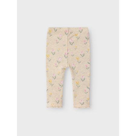 Name it Leggings FLOWERKAB - Peyote Melange-Leggings-Name it-Ollifant.dk