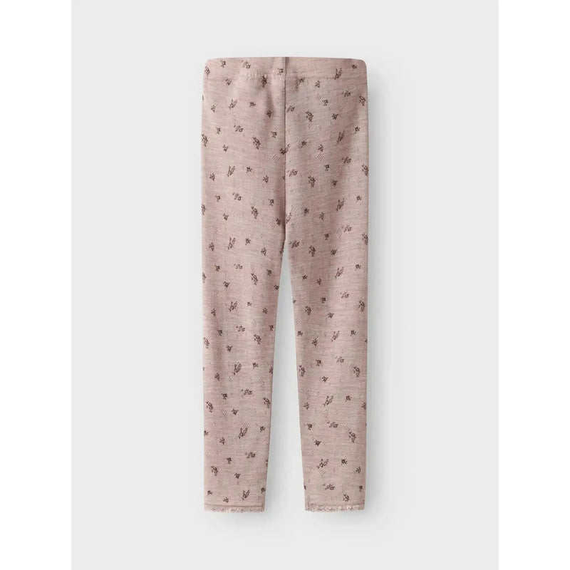 Name it Leggings WANG ULD NOOS - Grey Small Flowers-Leggings-Name it-Ollifant.dk