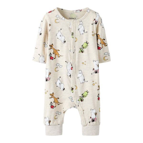 Name it natdragt SELPER MOOMIN - Peyote Melange-Nattøj-Name it-Ollifant.dk