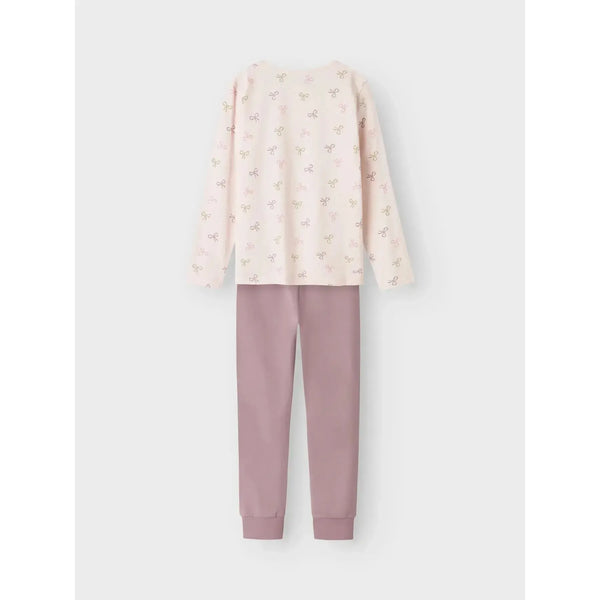 Name it natsæt NOOS - Barely pink BOW-Nattøj-Name it-Ollifant.dk