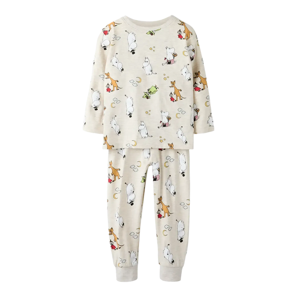 Name it Natsæt SEMOL MOOMIN - Peyote Melange-Nattøj-Name it-Ollifant.dk