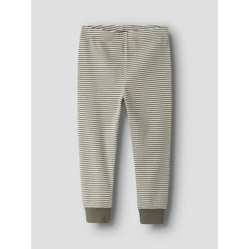 Name it Natsæt STRIPE - Dusty Olive-Nattøj-Name it-Ollifant.dk