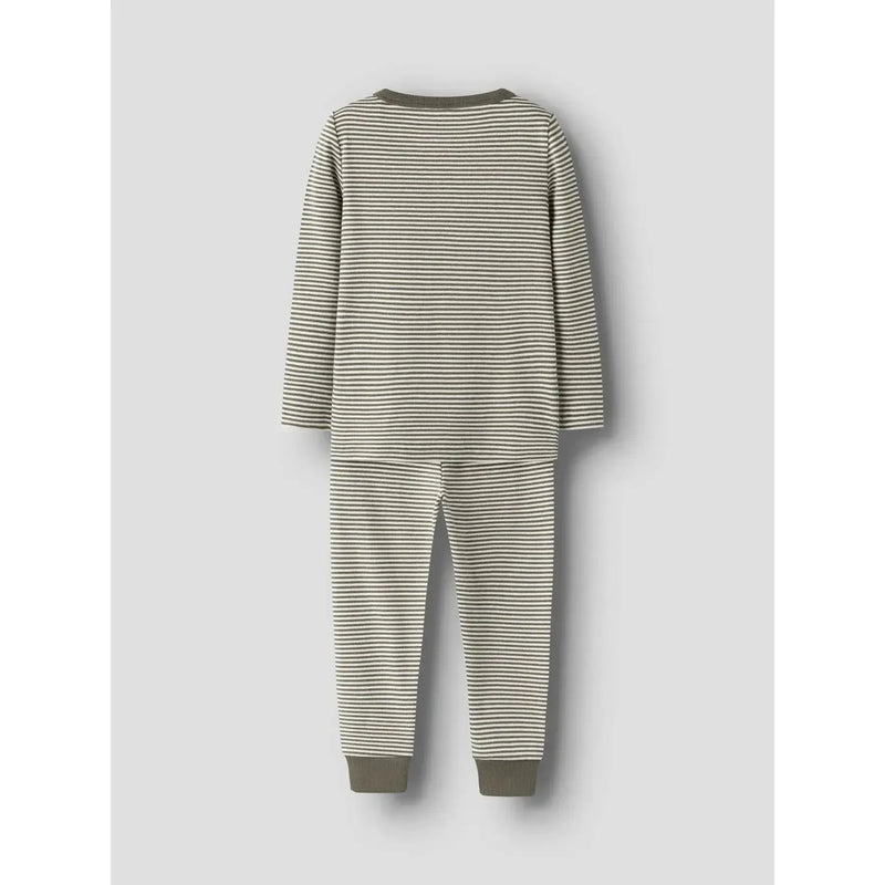 Name it Natsæt STRIPE - Dusty Olive-Nattøj-Name it-Ollifant.dk