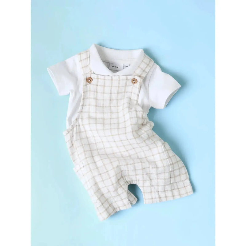 Name it overall HALOM - Bright White-Overalls-Name it-Ollifant.dk