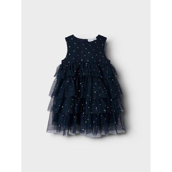 Name it RASILLE Kjole m. cardigan - Dark sapphire-Kjole-Name it-Ollifant.dk
